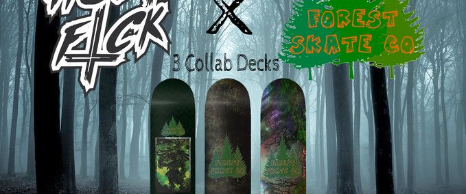 Uncategorized Holy F⸸ck || Forest Skate Co. Collab Decks Skater XL mod