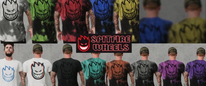 Gear Spitfire wheels t-shirt pack 1 Skater XL mod