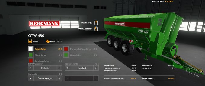 Überladewagen FS19 Bergmann GTW 430 by totti 20 Landwirtschafts Simulator mod