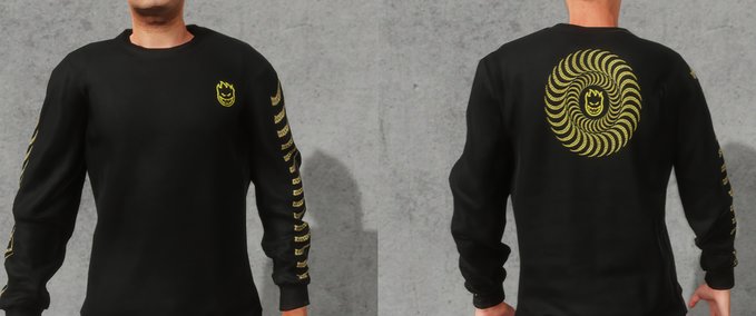 Real Brand Spitfire Chain swirl sweater Skater XL mod