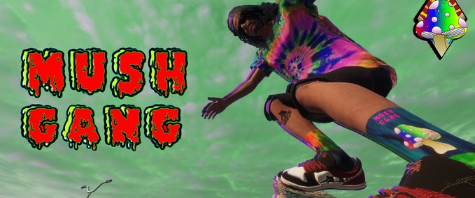 Fakeskate Brand Mush Gang Tie Dye Collection Skater XL mod