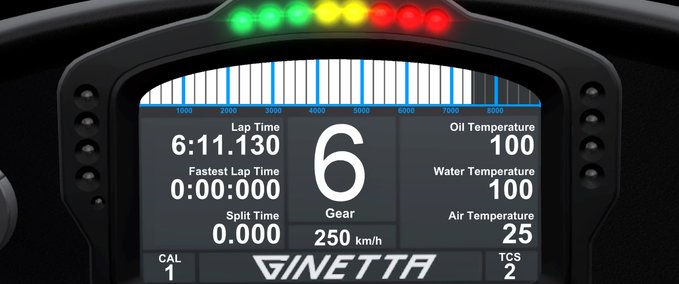 GT Ginetta G55 GT3 Dashpanel mod