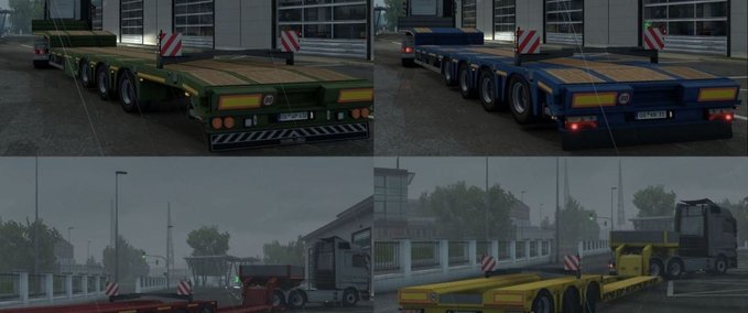 Trailer Lift-able axle for lowbed and lowloader  Eurotruck Simulator mod