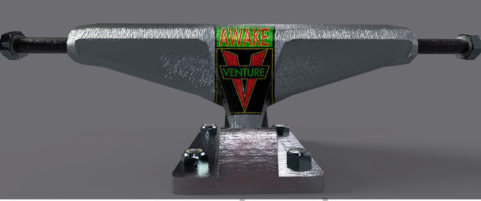 Gear Venture AWAKE "Wilson" Trucks (Red/Green) Skater XL mod