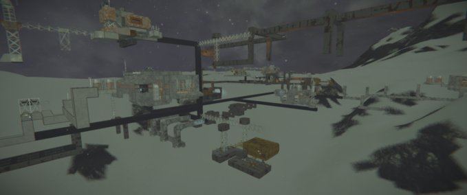 Blueprint Frostbite mining and underground structures Space Engineers mod