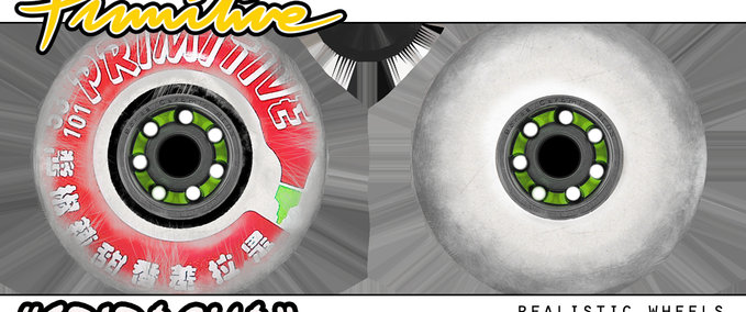 Gear Primitive "Sriracha" Wheels (Used) Skater XL mod