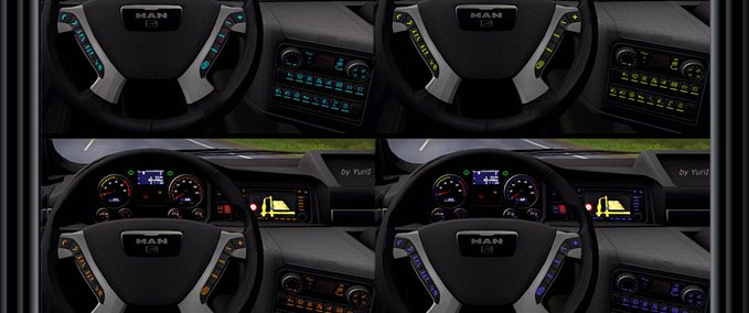 Trucks MAN Collection of Dashboard Lights Eurotruck Simulator mod