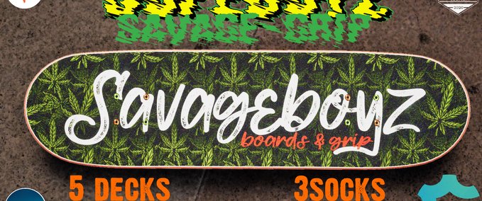 Fakeskate Brand Savage Griptape (SavageBoyz) Skater XL mod