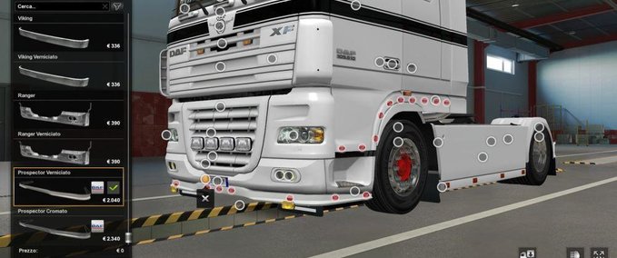 Trucks DAF 105 FRONT INTAKE PAINT + FENDER SLOT  Eurotruck Simulator mod