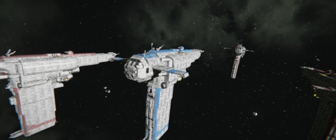 Blueprint StarWars MG-100 SF-17 STARFORTRESS BLUE Space Engineers mod