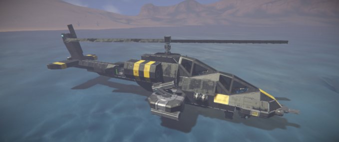 Blueprint Hornet Attack Helicopter Space Engineers mod