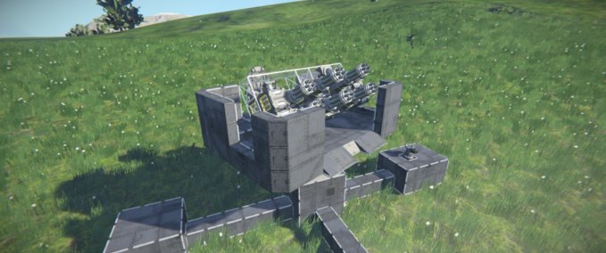 Blueprint QF 2 pdr 40mm Pom Pom Space Engineers mod