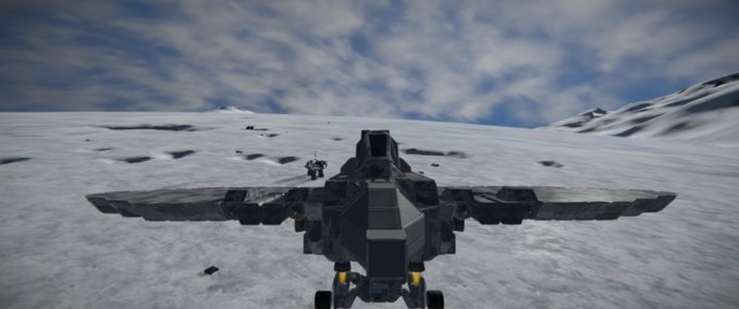 Blueprint Modern Grey Plane Space Engineers mod