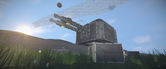 Blueprint 4.5 inch QF Mark VI gun. (Gat) Space Engineers mod