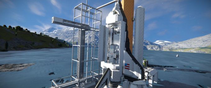 Blueprint Space Shuttle Atlantis Station Air Lock Space Engineers mod