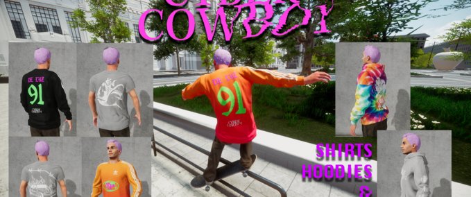 Gear Cyber Cowboy Jersey and T-Shirts Skater XL mod