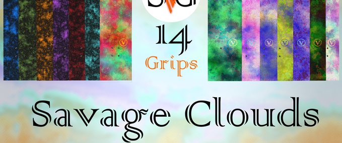 Fakeskate Brand Savage Griptape (Clouds&Paint;) Skater XL mod