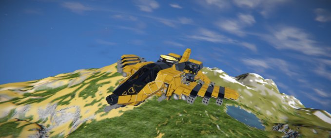 Blueprint Aerospace Fighter Yellowjacket Space Engineers mod