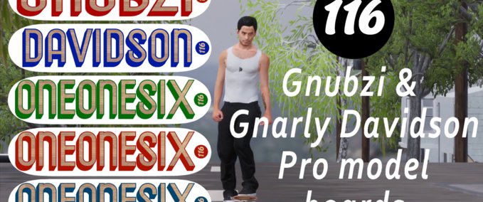 Other 116 Gnubzi and GnarlyDavidson Pro model boards Skater XL mod