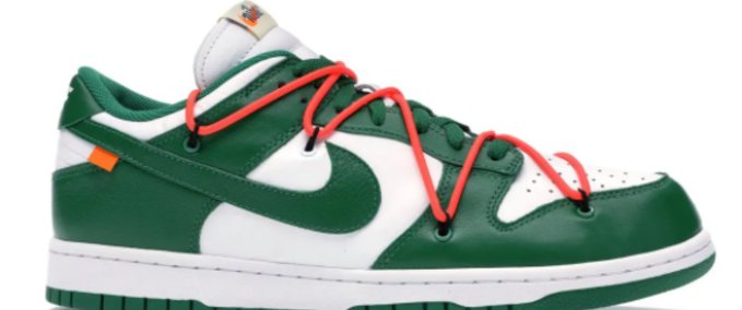 Real Brand Nike OFF-WHITE x Dunk Low 'Pine Green' Skater XL mod