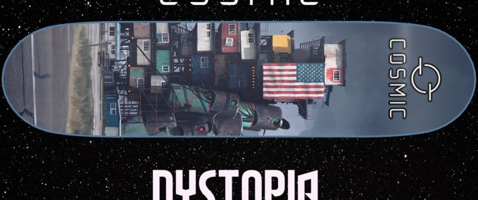 Fakeskate Brand Cosmic Skateboards Dystopia Series Skater XL mod