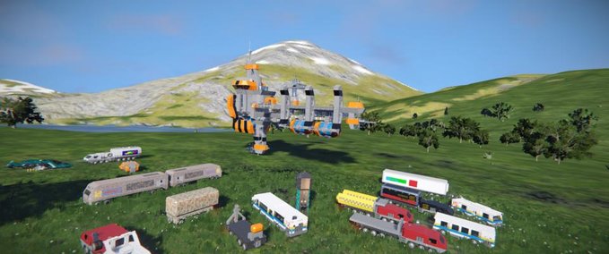 World Transferring trucks to base game 1 Space Engineers mod