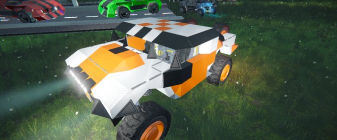 Blueprint Really Truck 2 seater orange Space Engineers mod