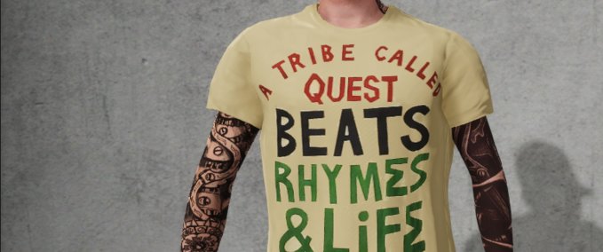 Gear TCQ Beats Rhymes &Life; shirt Skater XL mod