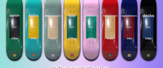 Fakeskate Brand Tribe - Peeled Series Decks by Boba WuTang Skater XL mod