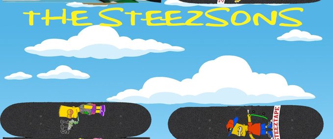 Fakeskate Brand The Steezsons pack Steeztape Gripz Skater XL mod