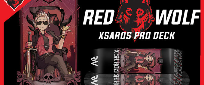 Gear Red Wolf Skateboards - Xsaros Pro Model Deck Skater XL mod