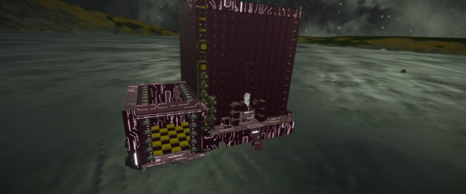 Blueprint Basic Ship and Vehicle Printer with Grind Pit Space Engineers mod