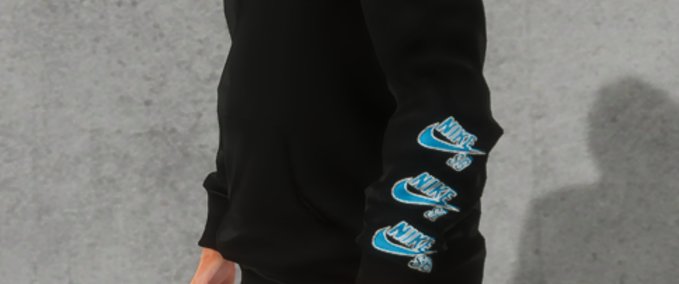 Sonstiges Hoodie Nike SB Icon Triple Stack Black Skater XL mod