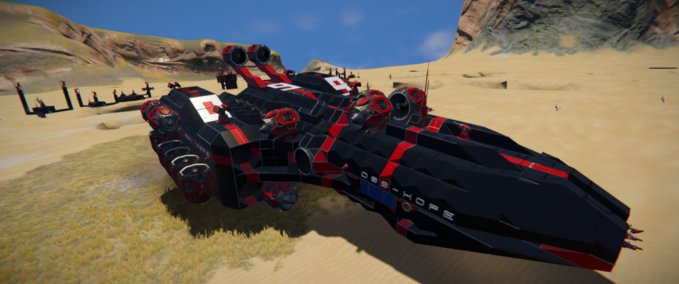 Blueprint Pirate Command Ship Space Engineers mod