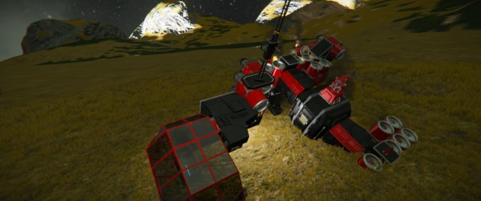 Blueprint Pirate Crashed Heavy Exploration Ship Space Engineers mod