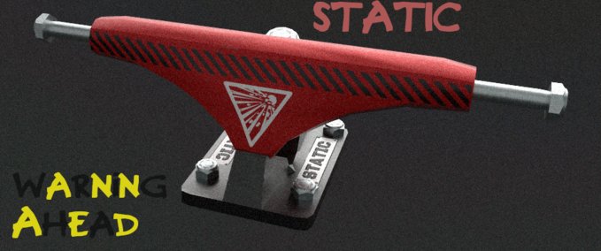Gear Static Warning Ahead Pro Truck Skater XL mod