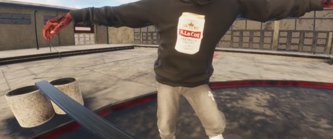 Hooded Sweatshirt a le qoc hoodies Skater XL mod