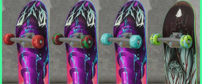 Other 30 swirl wheels pack by @tiedyerussia Skater XL mod