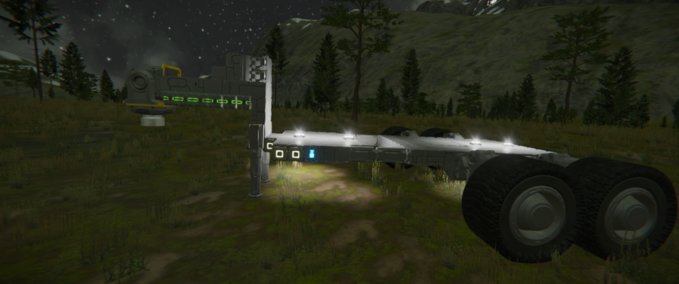 Blueprint flat bed trailer Space Engineers mod