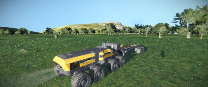 Blueprint OII Track with flatbed Space Engineers mod