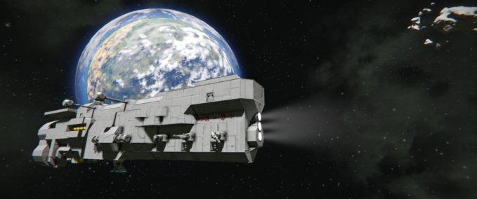 Blueprint U.S.S Sword (survival battleship) Space Engineers mod