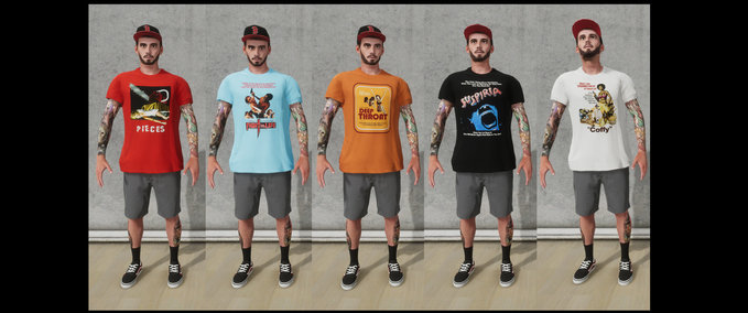 Other McSupafly's Grindhouse T-Shirt Pack! Skater XL mod