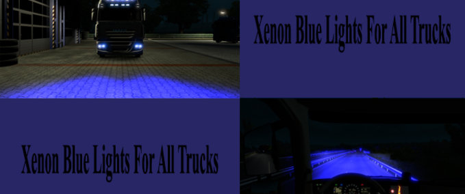 Trucks Marine - Blaue Xenonscheinwerfer für alle LKWs  Eurotruck Simulator mod