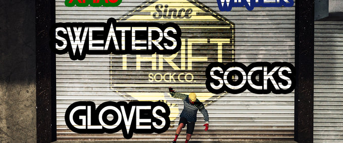 Gear THRIFT - Winter - Gloves - Sweaters - Socks - Xmas Skater XL mod
