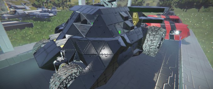 Blueprint Batmobile Tumbler black Space Engineers mod