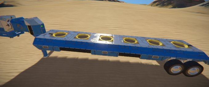 Blueprint Flatbed semi trailer Space Engineers mod