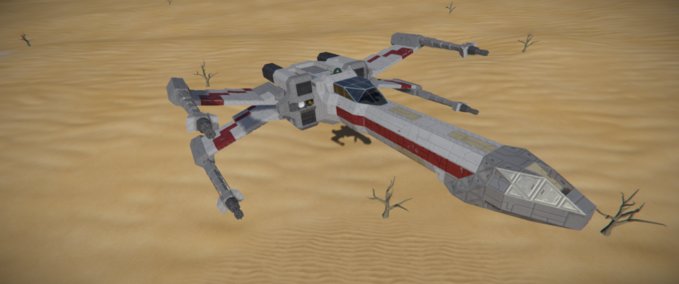 Blueprint Star Wars X Wing Red Squadron Colours Space Engineers mod