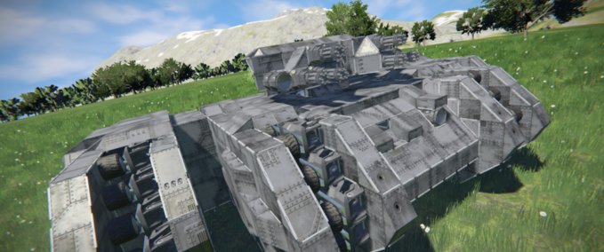 Blueprint Ve-22c flak tank Space Engineers mod