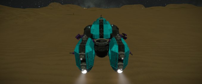 Blueprint HEL Titan gunship 127 Space Engineers mod