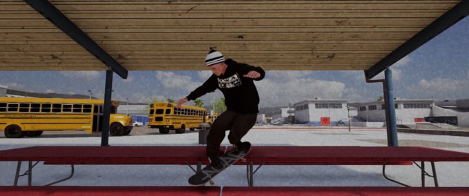 Cuffed Beanie striped beanies Skater XL mod
